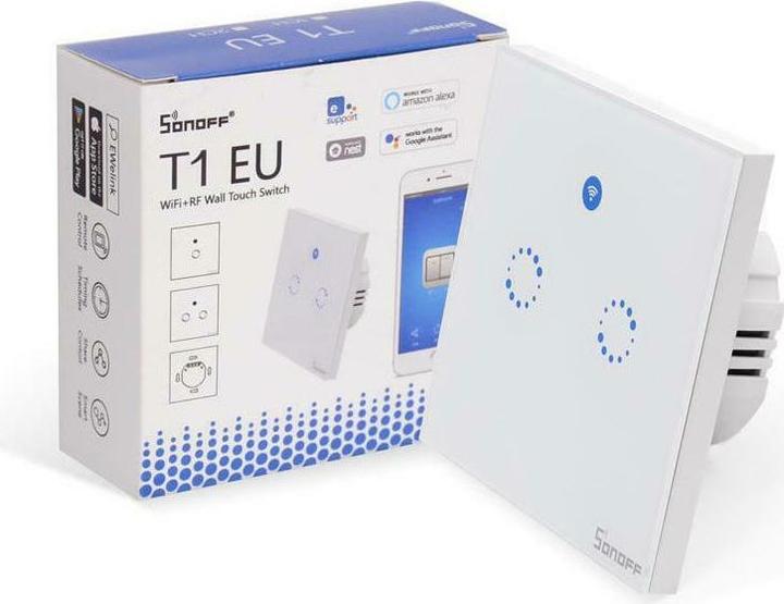 Image du produit Sonoff Smart Switch WiFi + RF 433 T1 EU TX (2 canaux)
