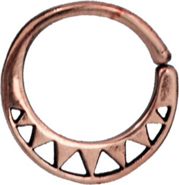 Actual product image Star Piercing Micro Piercing Ring rosegold acht dreiecke (Bronze, without brass)