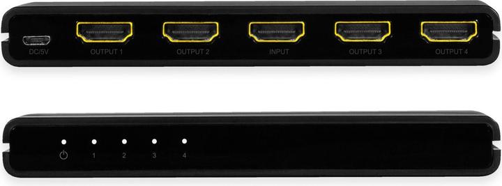 Produktbild LogiLink HD0037 HDMI Splitter 1x4-Port, 4K/60 Hz, HDCP, HDR, CEC, downscaler