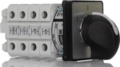 Actual product image Rs Pro Cam switch, 4-pole changeover contact / 16A, 4 NO contacts, 500V ac, 3-phase, 3-step screw, 6