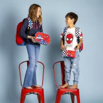 Image du produit Spiderman trousse 3 compartiments, rouge