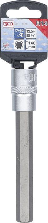 Produktbild BGS Bit-Einsatz Länge 140 mm Antrieb Innenvierkant 12,5 mm (1/2") Innensechskant 14 mm (14 mm)