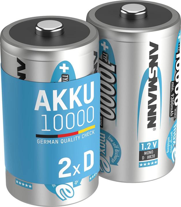 Produktbild Ansmann Mono D (2 Stk., D, 9300 mAh)
