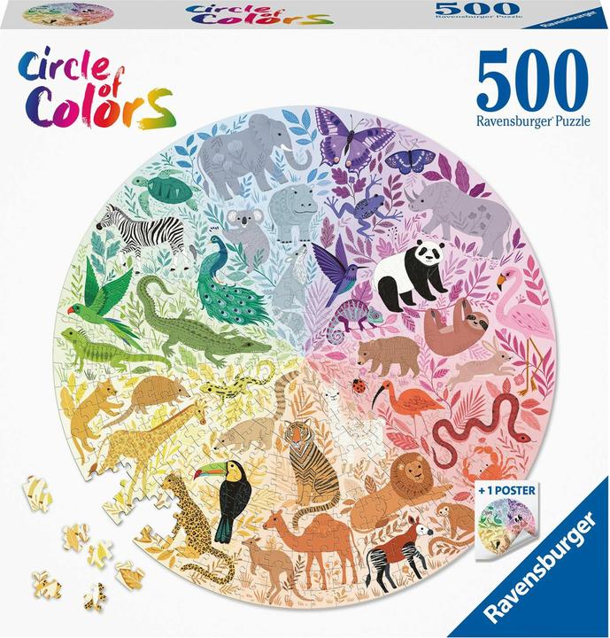 Produktbild Ravensburger Farbkreis-Puzzles - Tiere (500 Teile)