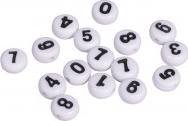 Produktbild Rayher Plastik-Zahlen-Perlen, 6mm ø, weiss, 40 g