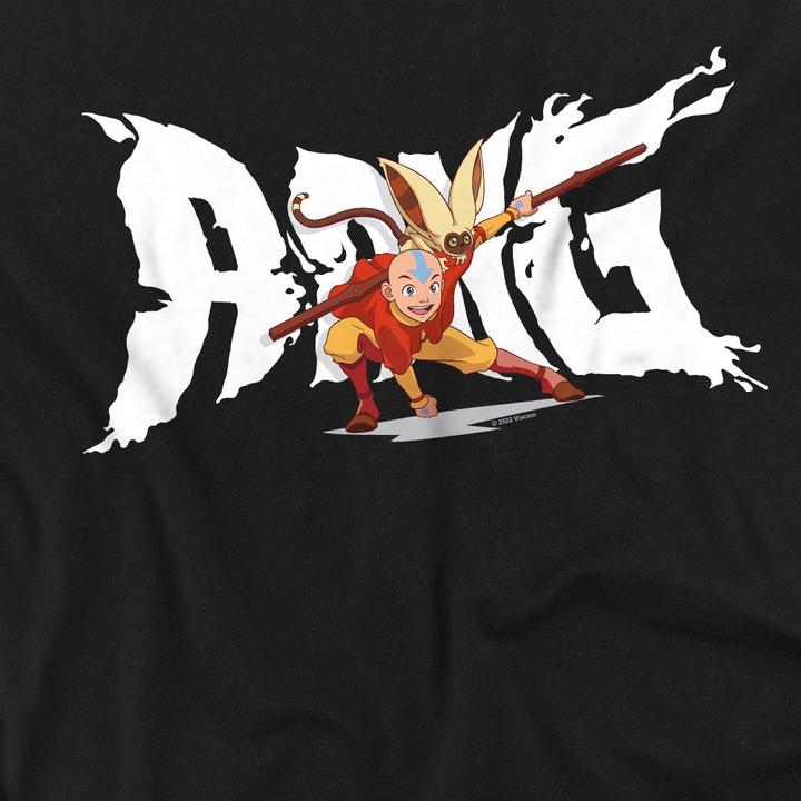 Actual product image Avatar: The Last Airbender Mens Aang & Momo T-Shirt (4XL)