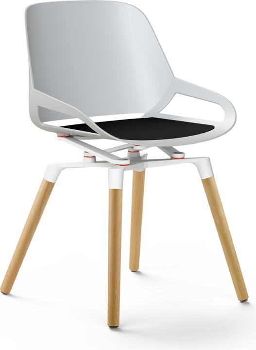 Produktbild Aeris Konferenzstuhl NUMO P462OAWHWHFE weiss, schwarzes Kissen