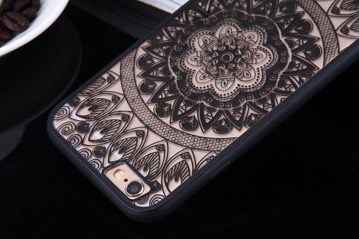 Produktbild König Design Xiaomi Redmi Note 4 Handy Hülle Mandala Case Schutzhülle Motiv Kreis Schwarz Neu (Xiaomi Redmi Note 4)