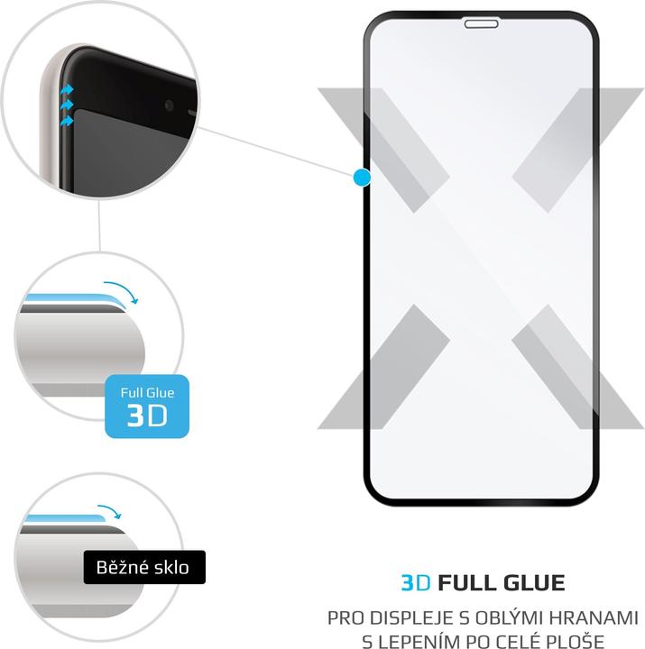 Image du produit Fixed Verre trempé 3D pour Apple iPhone XR/11, noir (1 pièce(s), Apple iPhone XR)