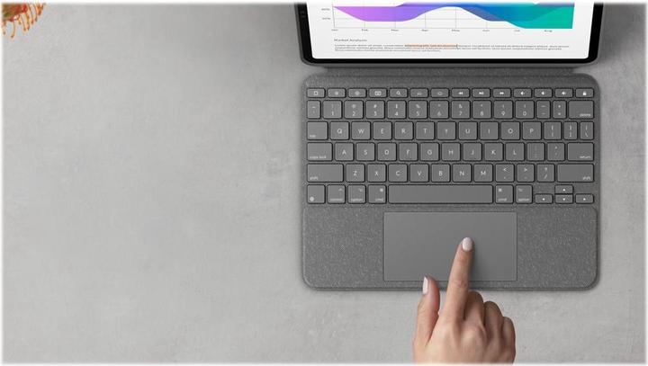 Actual product image Logitech Combo Touch - Grey - Us - Intnl (Eng. Int., A2068, A2230)