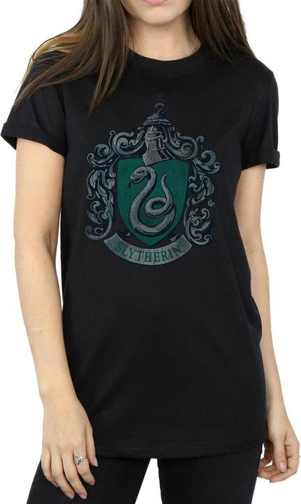 Image du produit Femme/Les femmes - T-shirt boyfriend en coton à l'effigie de Serpentard (XXL)