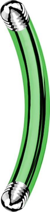 Produktbild Star Piercing Bananen-Stab grün (ohne Messing, Titan G23)