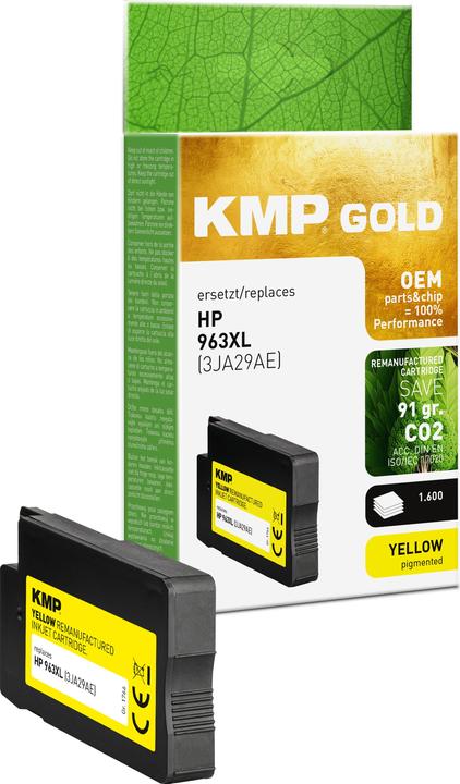 Actual product image KMP Ink cartridge yellow compatible with HP 3JA29AE 963 XL (Y)