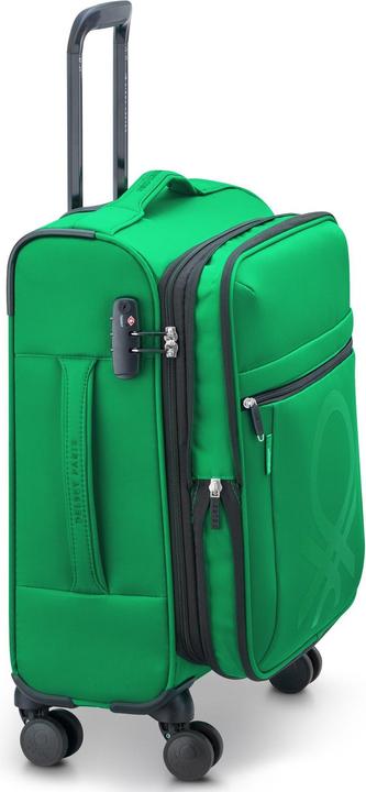 Actual product image Delsey ParisxUnited Colors of Benetton Colour Block 4-wheel cabin trolley S 55 cm with stretch fold (43 l, Hand luggage (up to 50 litres))
