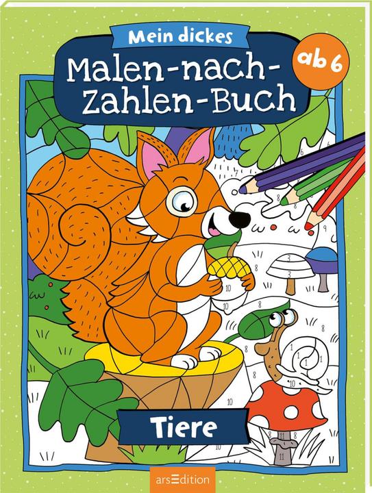 Produktbild Mein dickes Malen-nach-Zahlen-Buch Tiere