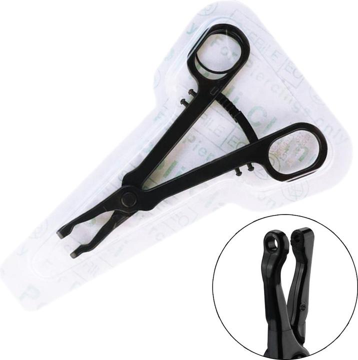 Immagine prodotto Star Piercing Sterile einweg Zange schwarz Gazeklemme universal gezackt (Materiale sintetico)
