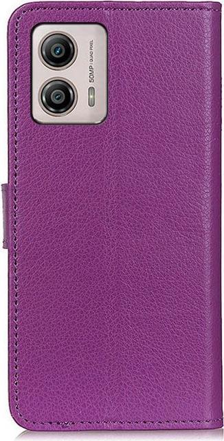 Actual product image MU Classic Litchi Leather Bookcover Series (Motorola Moto G13, Motorola Moto G23)