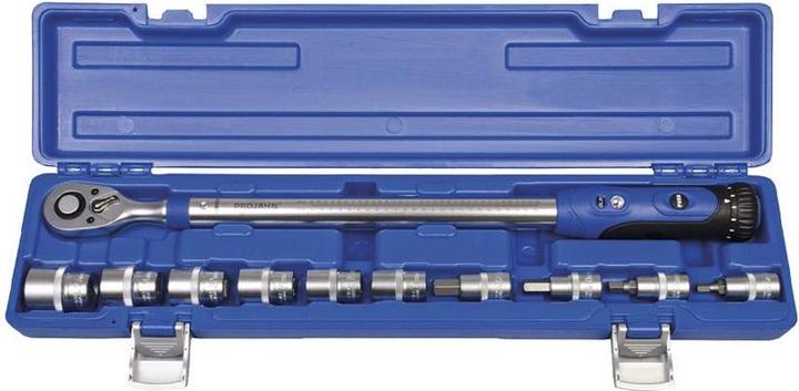 Produktbild Projahn 1/2 Drehmomentschluessel-Set, 11-tlg. TORQUE-PROFI 200 + Stecknusseinstze Bere (394260) (1/2", 40 Nm, 200 Nm)
