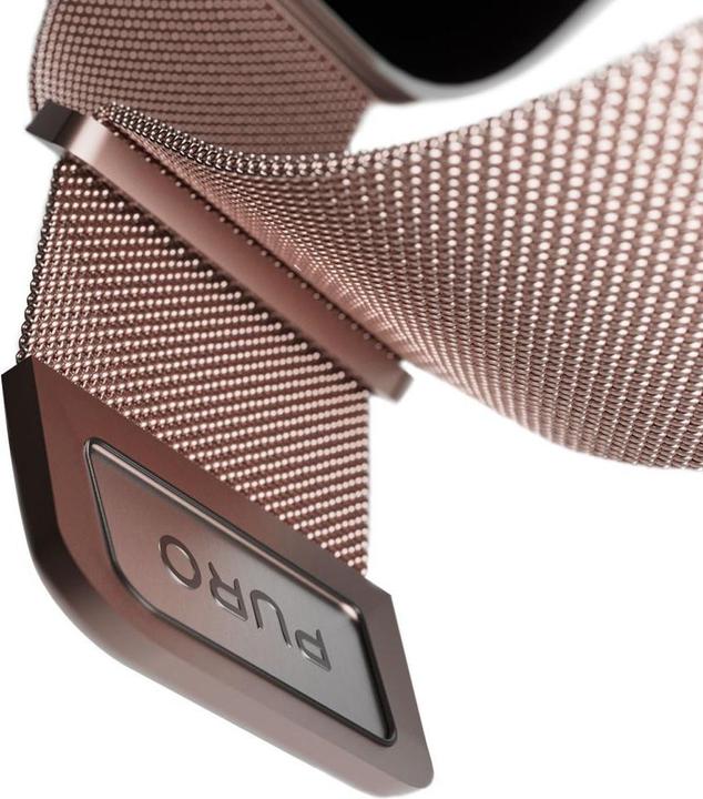 Actual product image Puro Milanese Magnetic Band - Pasek ze stali nierdzewnej do Apple Watch 38/40/41 mm (różowe złoto) (38 mm, 40 mm, 41 mm, Stainless steel)