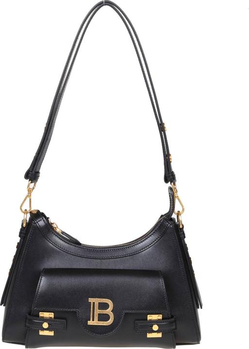 Image du produit Balmain sac à bandoulière b-buzz hobo en cuir noir