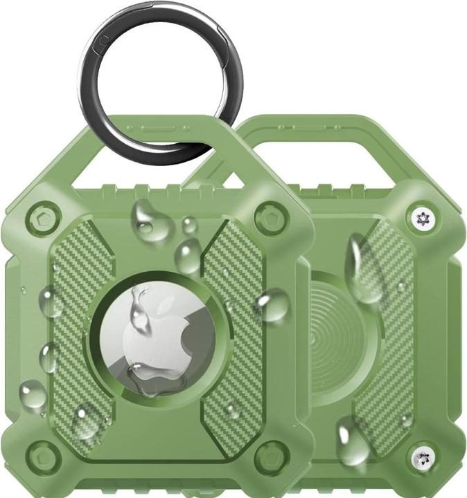 Actual product image Screenguard Apple Airtag Rugged Armor Case Cover with Pendant