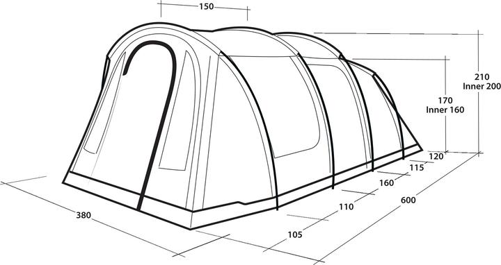 Produktbild Outwell Rockwell 6 (Tunnelzelt, 22.20 kg, 6 Personen)