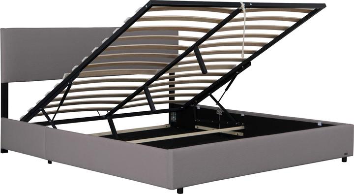Produktbild Corium Polsterbett Juva Cord mit Lattenrost 160x200 cm Grau (160 x 200 cm)