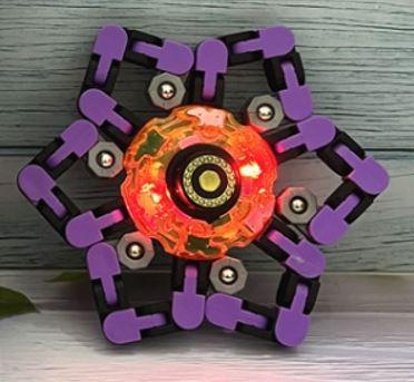 Actual product image Ueli Express Octopus Max Fidget Spinner with LED Light Purple