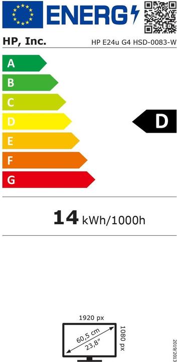 Energie-Label HP E24u G4 (1920 x 1080 Pixel, 23.80")