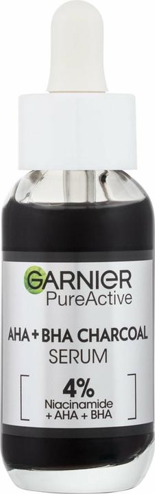Produktbild Garnier Pure Active AHA + BHA Charcoal Serum (30 ml)