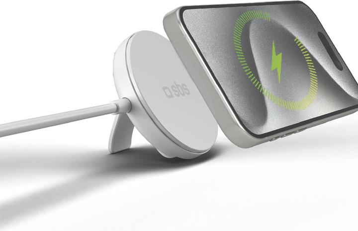 SBS Qi2 15W MagSafe compatible wireless charging base, that also acts as a stand (15 W)