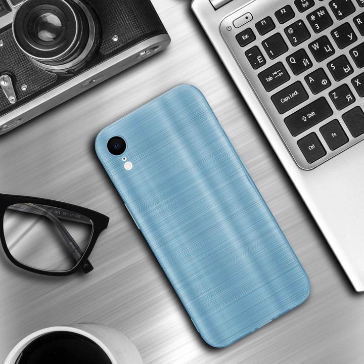 Image du produit Cadorabo Étui pour Apple iPhone XR en TPU brossé Protection de l'appareil photo style LM160 (Apple iPhone XR)