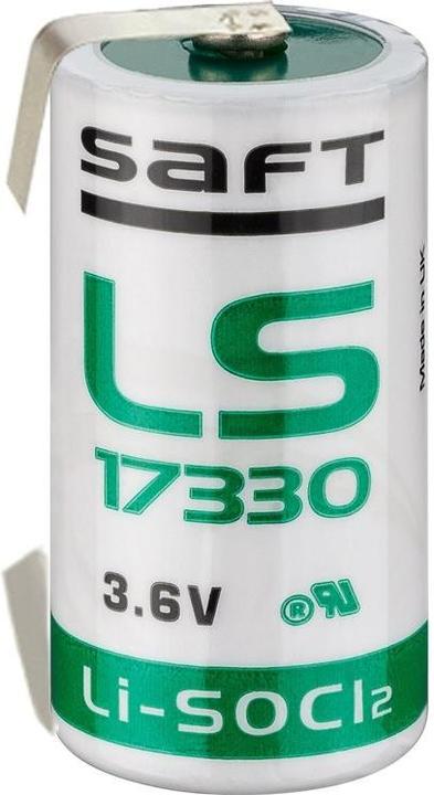 Actual product image Saft Battery LS-17330 with U solder tag (1 pcs., AA, 2100 mAh)