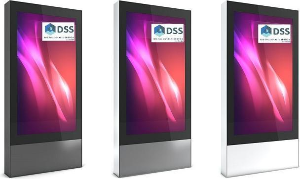 Actual product image DSS Indoor Stele Portrait,43" screen,silver/black