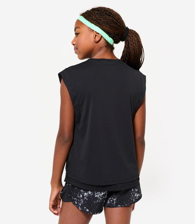 Immagine prodotto Decathlon T-Shirt 2-in-1 Kinder atmungsaktiv - schwarz (5, 6)