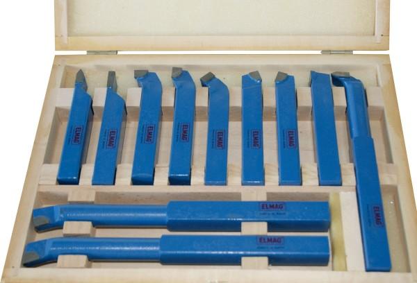 Produktbild Elmag - Drehstähle-Satz 12x12 ISO, 11-teilig Je 1 Drehmeissel ISO 1 R u. L, 2R, 4Q, 5R, 6R, 7R, 8, 9