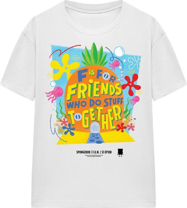 Actual product image Spongebob Squarepants Unisex Adult Friends Pineapple T-Shirt (L)