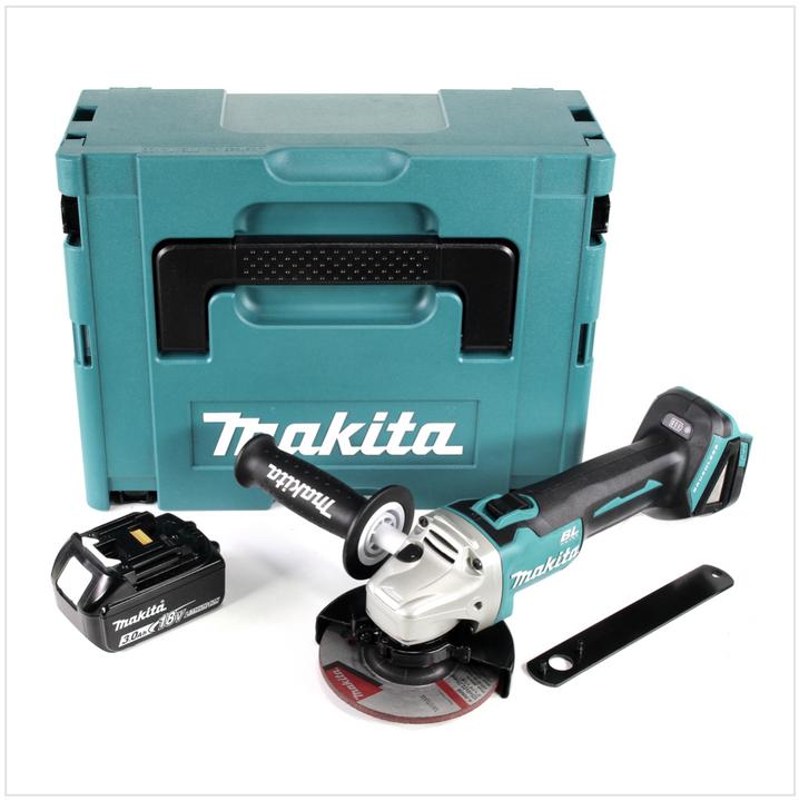 Image du produit Makita DGA 504 F1J 18 V 125 mm brushless Meuleuse sans fil + Coffret MAKPAC + 1x Batterie BL (125 mm)
