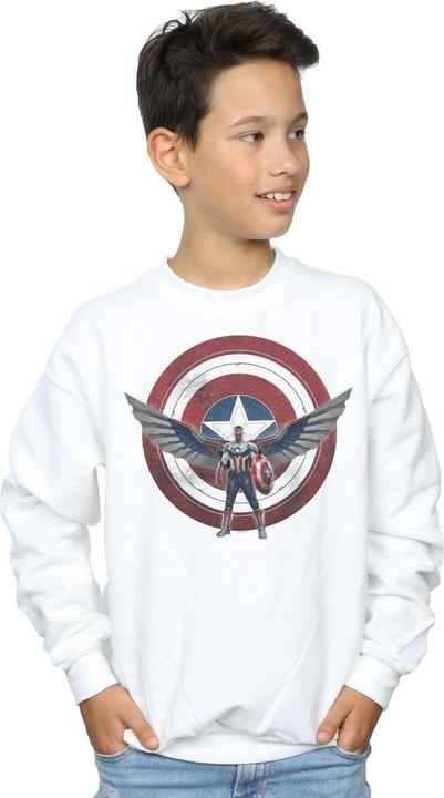 Produktbild Falcon And The Winter Soldier Captain America Shield Pose Sweatshirt Jungen (140, 146)