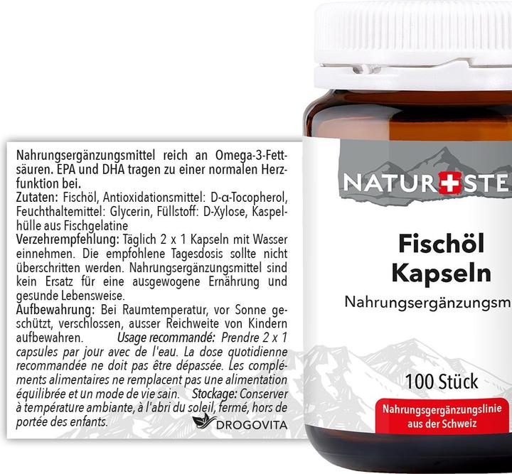 Image du produit Naturstein Fischöl Kapsel (100 pièce(s), Capsules, 168 g)