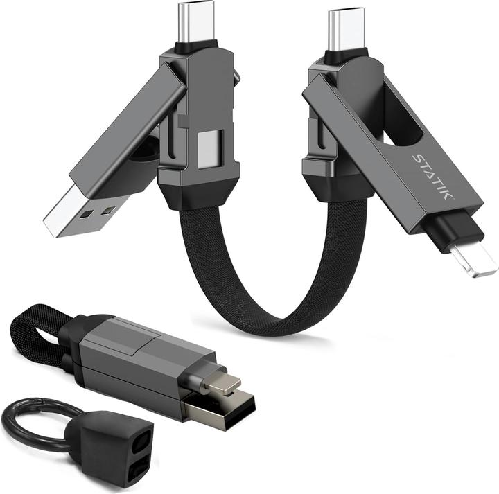 Actual product image Statik HexCharge Keychain Cable (0.16 m)