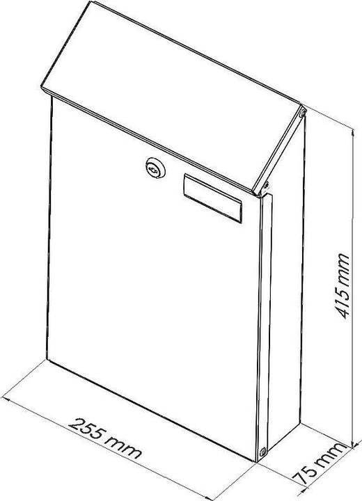 Produktbild SafePost 958 Briefkasten anthrazit RAL7016 matt