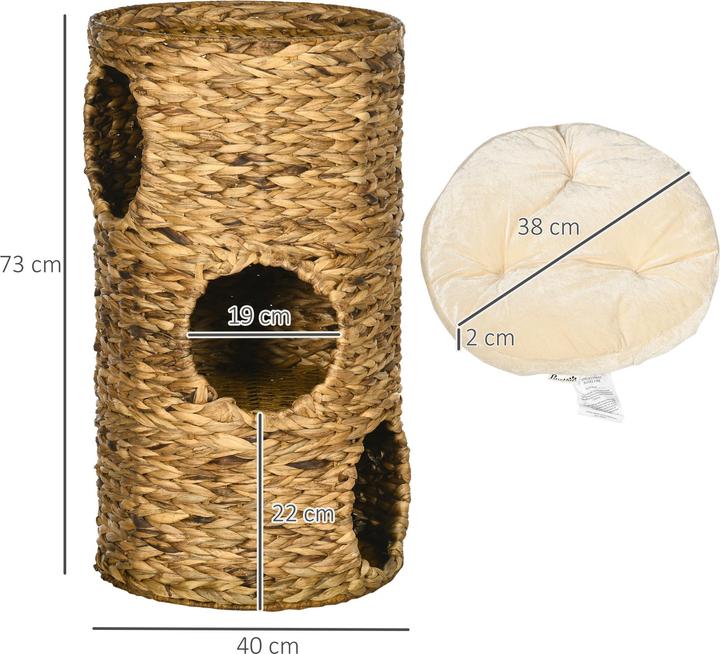 Produktbild PawHut Katzenturm (73 cm, Hellbraun)
