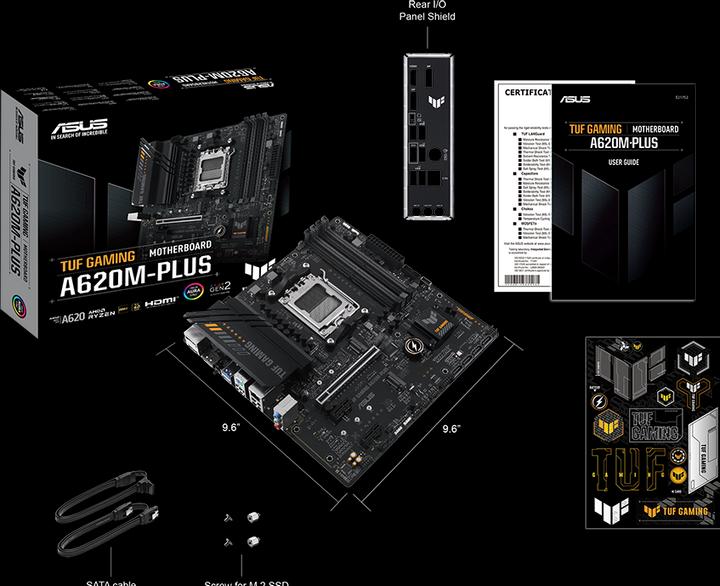 Actual product image ASUS TUF GAMING A620M-PLUS (AM5, AMD A620, mATX)