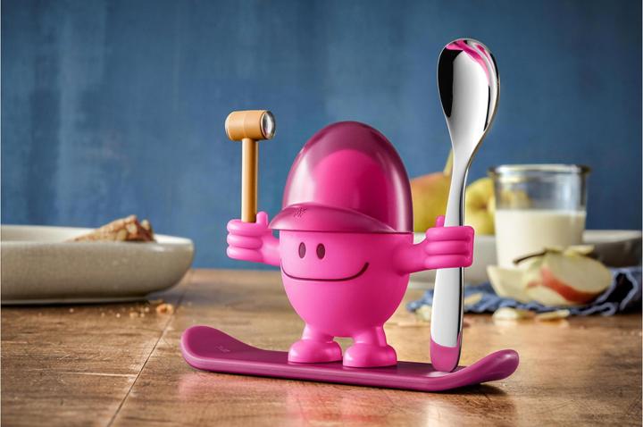 Produktbild WMF Eierbecher mit Löffel lustiger Eierbecher Kinder Kunststoff McEgg pink (1 x)