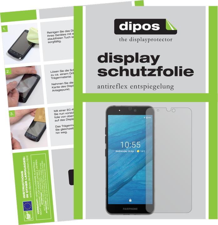Produktbild Dipos Displayschutzfolie Antireflex (5 Stück, Fairphone 3)
