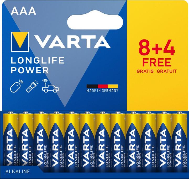 Varta Potenza di lunga durata (12 pz., AAA, 1260 mAh)