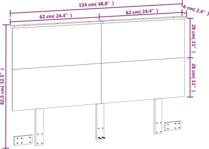 Immagine prodotto VidaXL Donatienne (124 x 6 x 82,5 cm)
