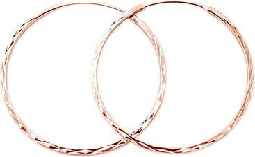 Immagine prodotto Beneto Orecchini tondi in argento placcato oro AGUC2439 / SCS-ROSE - Diametro: 5 cm (L)