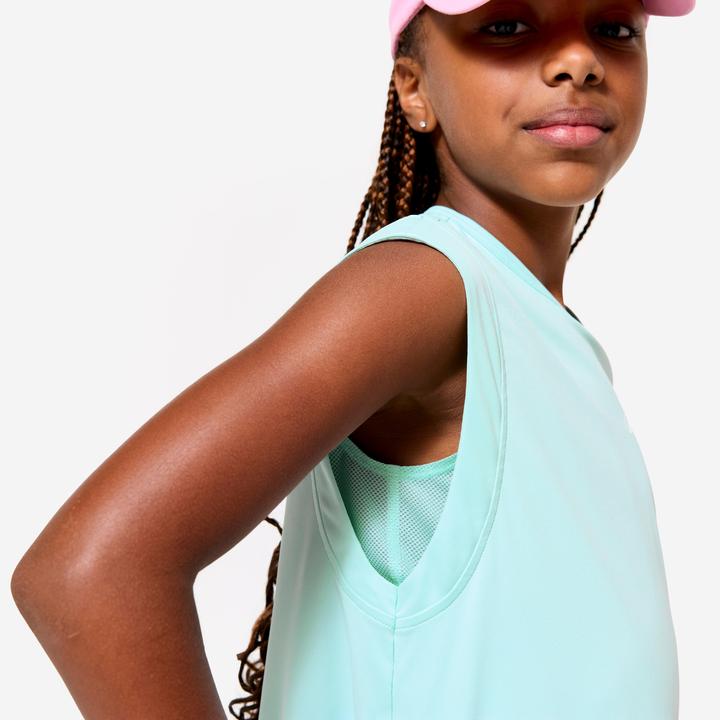 Actual product image Decathlon T-Shirt 2-in-1 Kinder atmungsaktiv - mintgrün (5, 6)